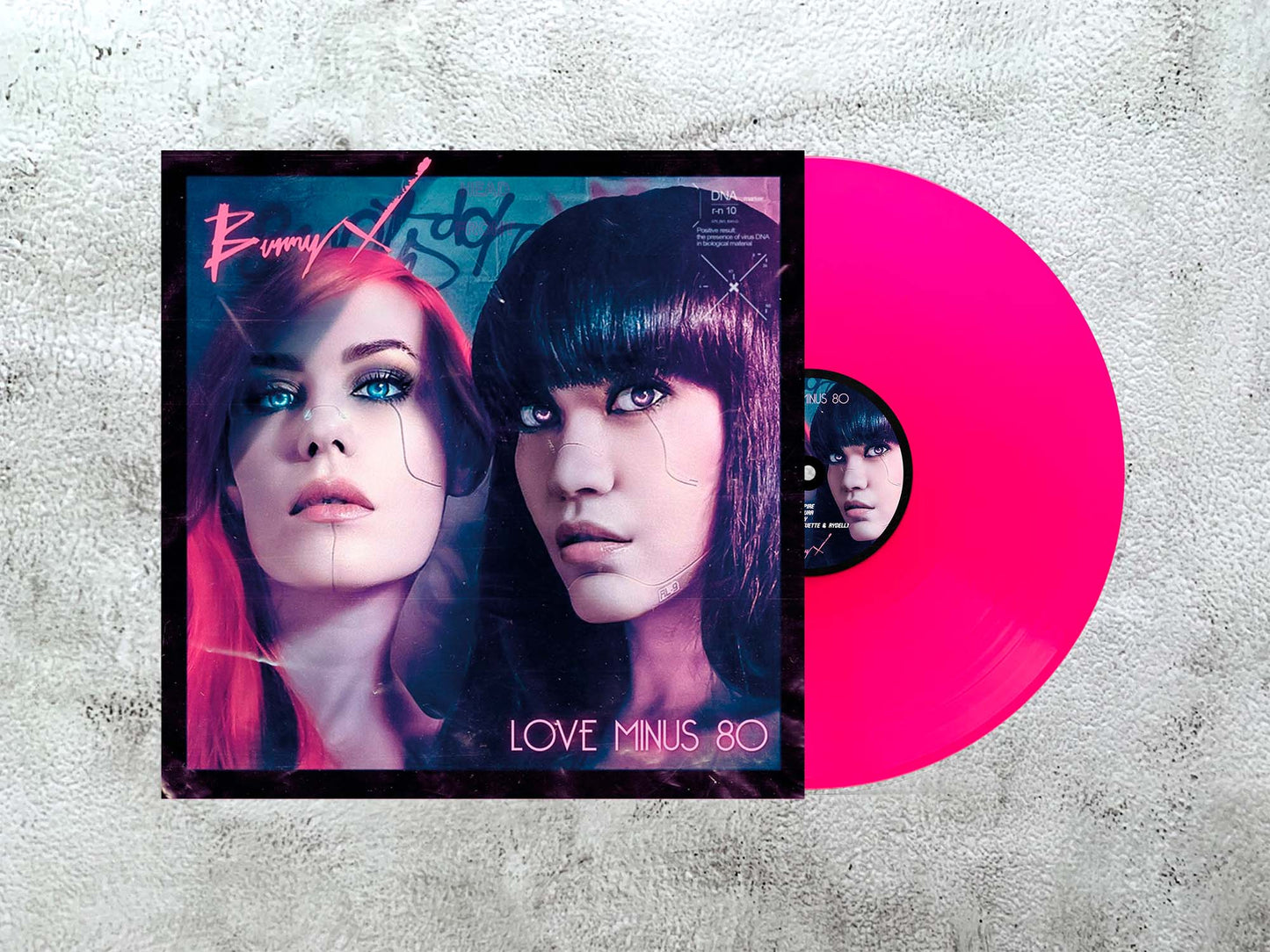 BUNNY X - Love Minus 80 - 12" Heavy Duty MAGENTA NEON VINYL