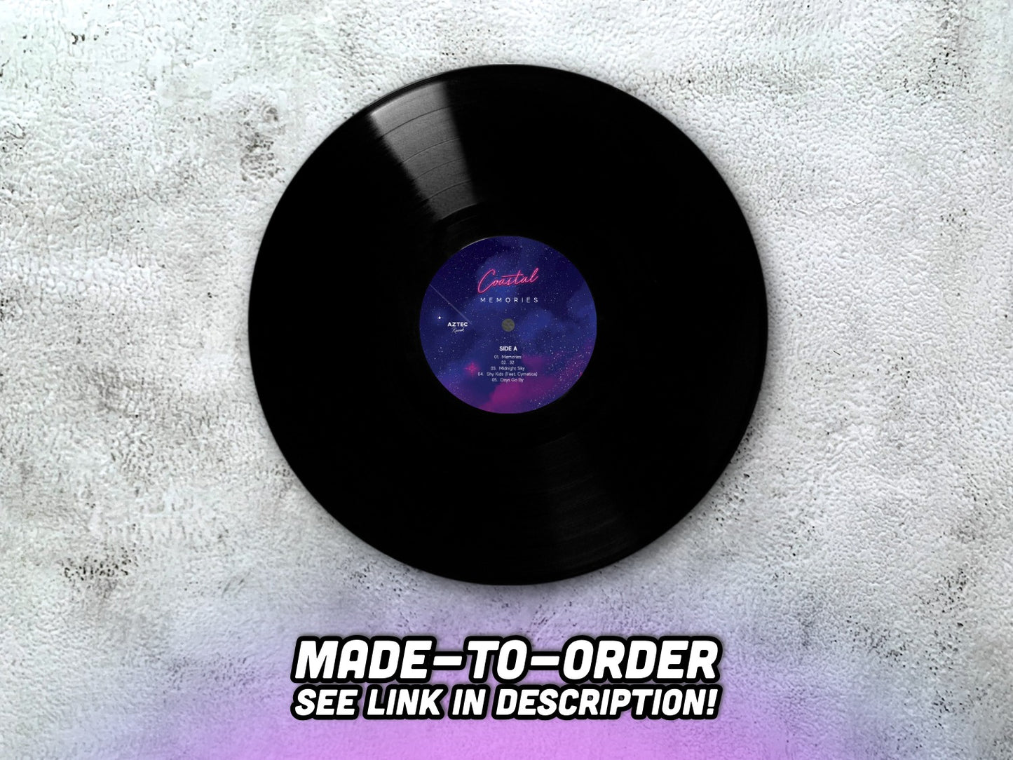 COASTAL - Memories - 12" BLACK VINYL (made-to-order, see description)