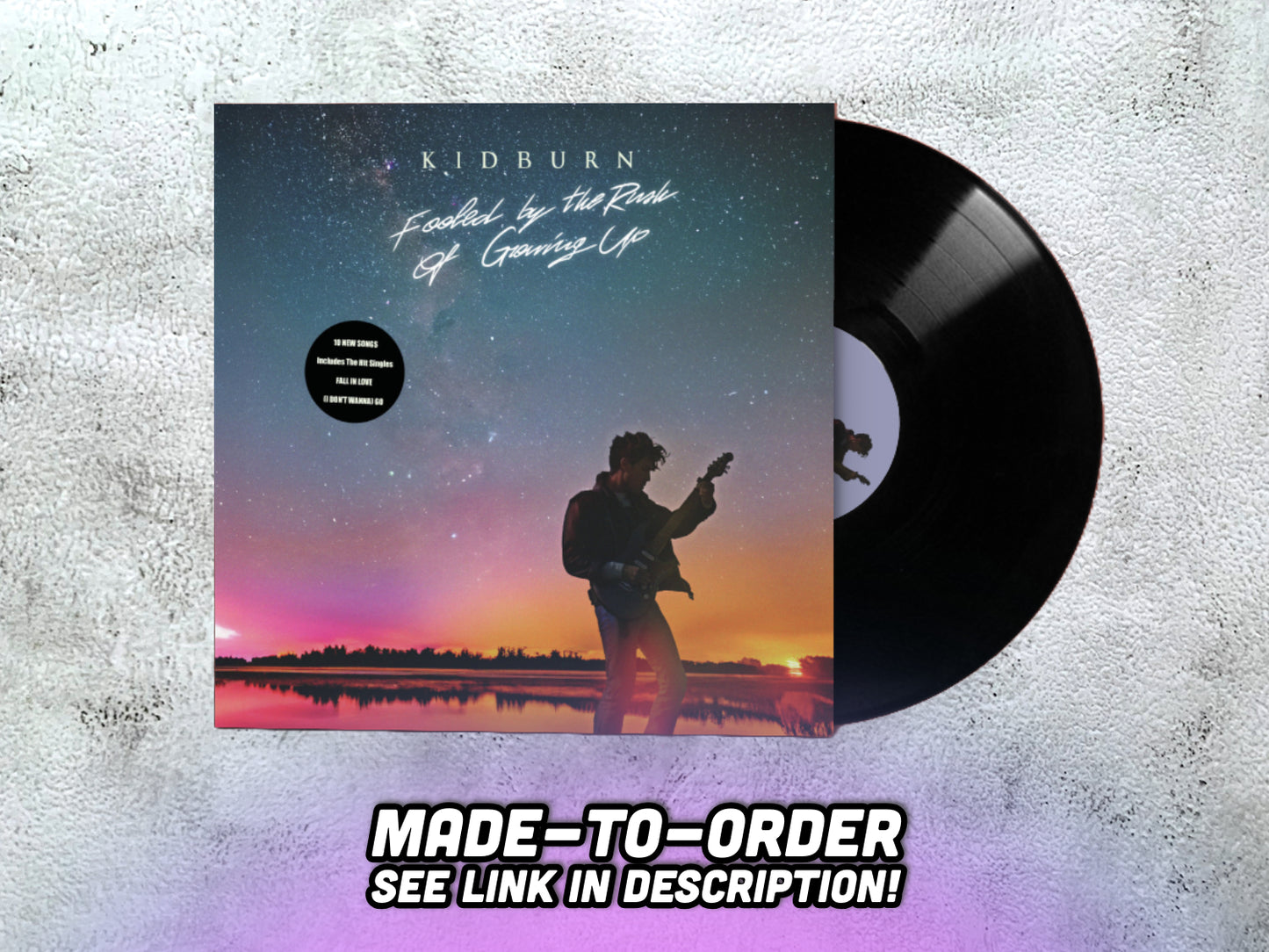 KIDBURN - Fooled By The Rush Of Growing Up - 12" BLACK VINYL (made-to-order, see description)