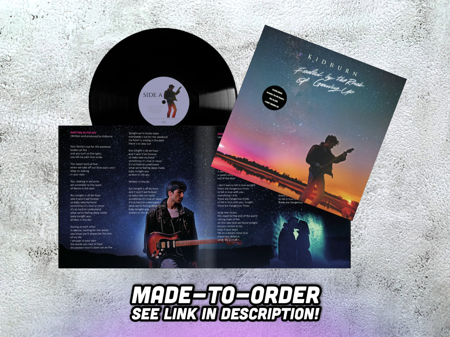 KIDBURN - Fooled By The Rush Of Growing Up - 12" BLACK VINYL (made-to-order, see description)