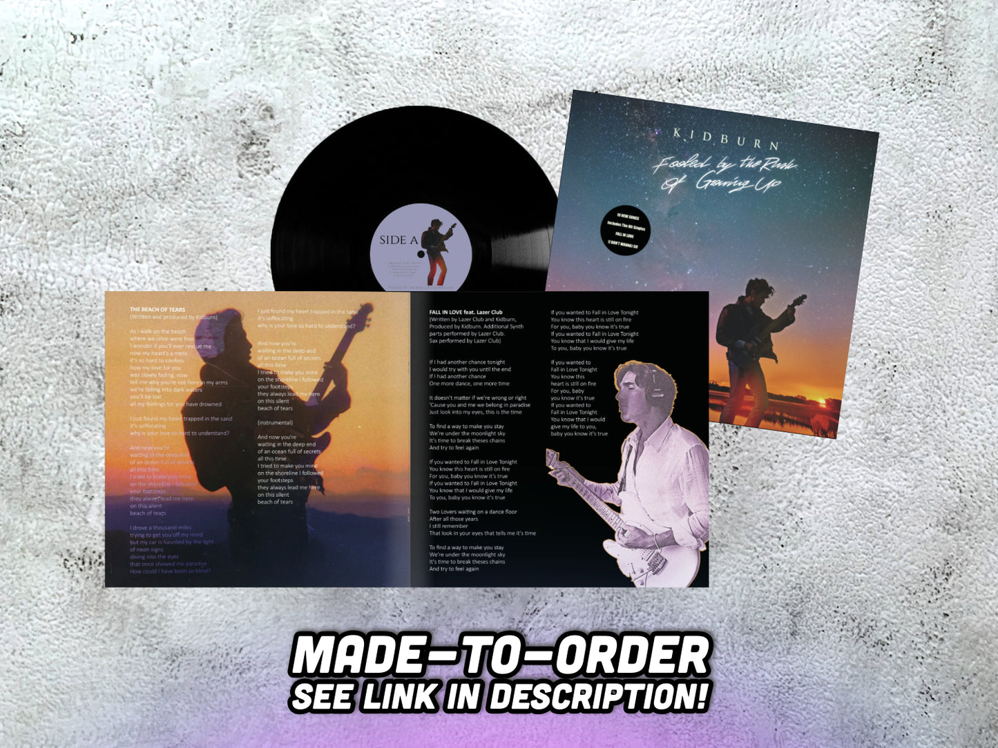 KIDBURN - Fooled By The Rush Of Growing Up - 12" BLACK VINYL (made-to-order, see description)