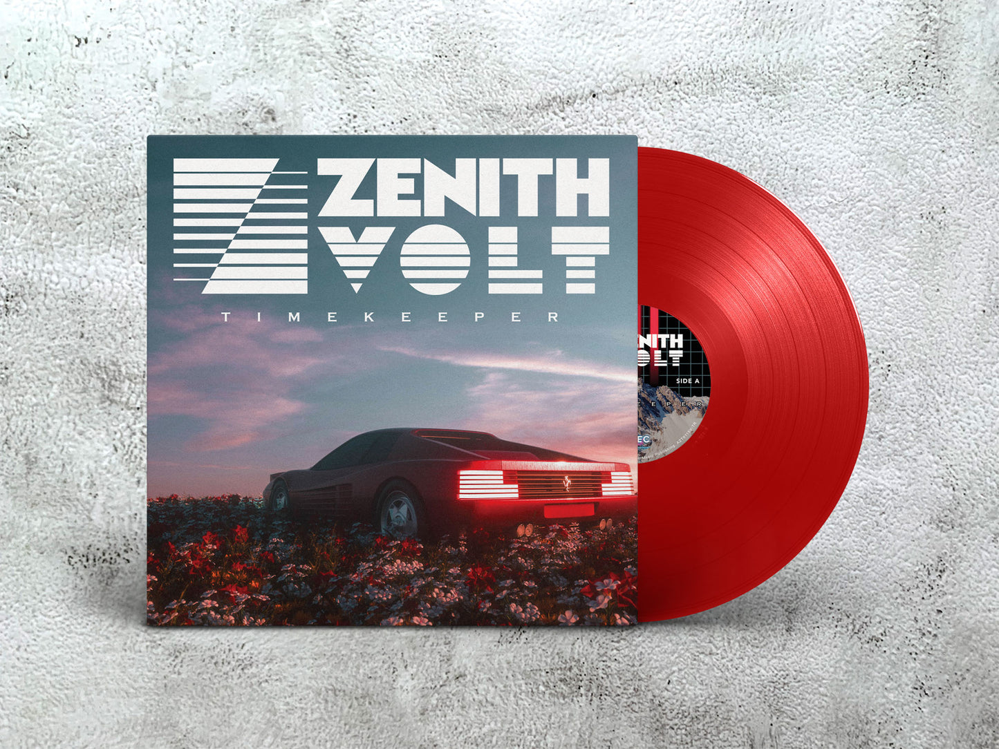 ZENITH VOLT - Timekeeper - 12" Heavy Duty TRANSPARENT RED VINYL