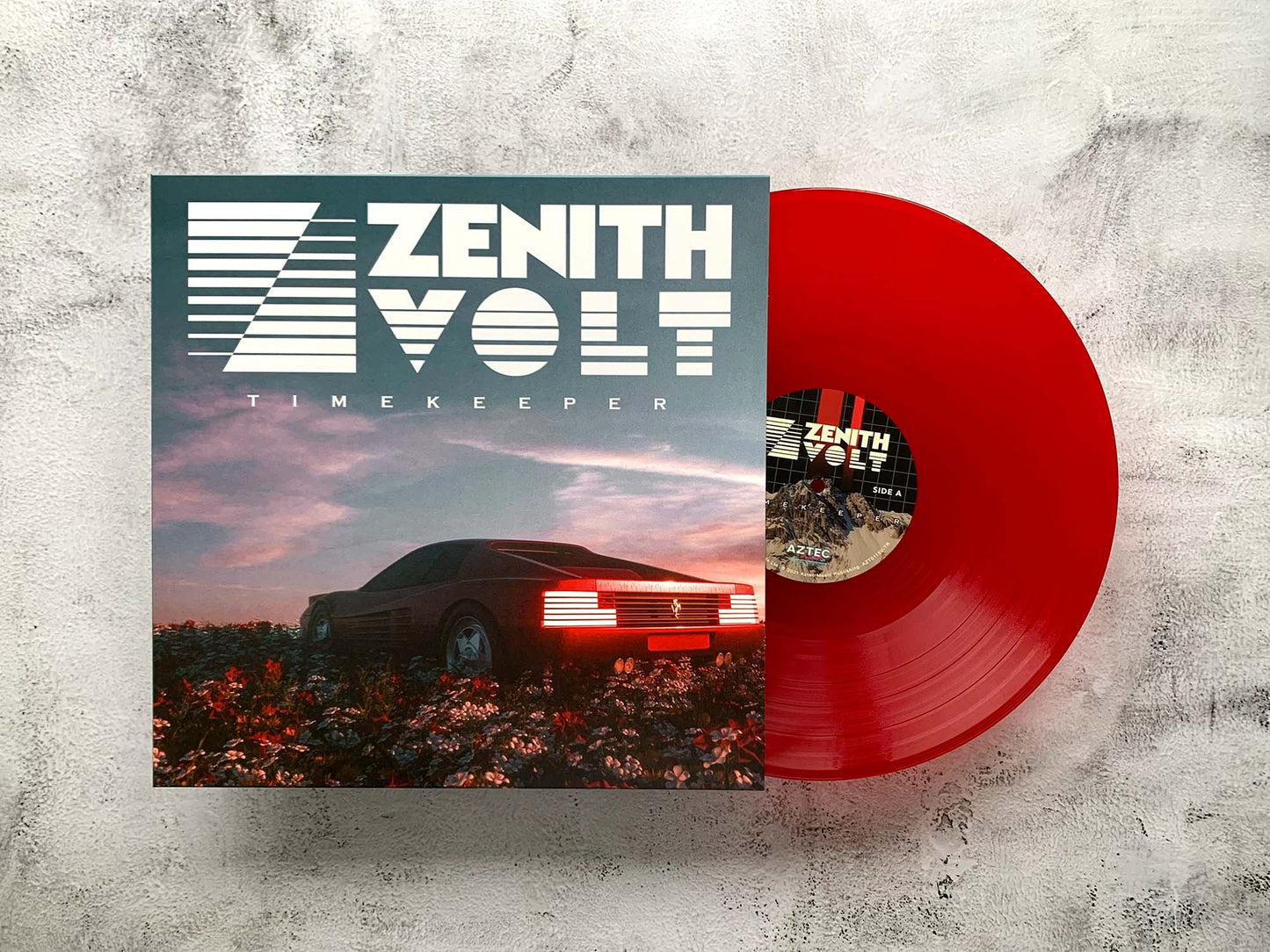 ZENITH VOLT - Timekeeper - 12" Heavy Duty TRANSPARENT RED VINYL