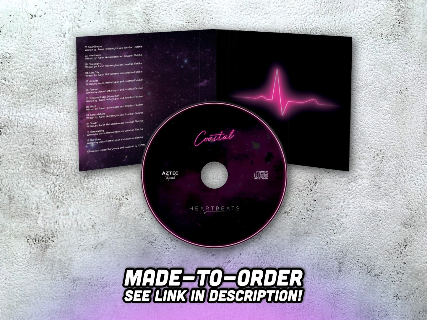 COASTAL - Heartbeats - CD-R (made-to-order, see description)