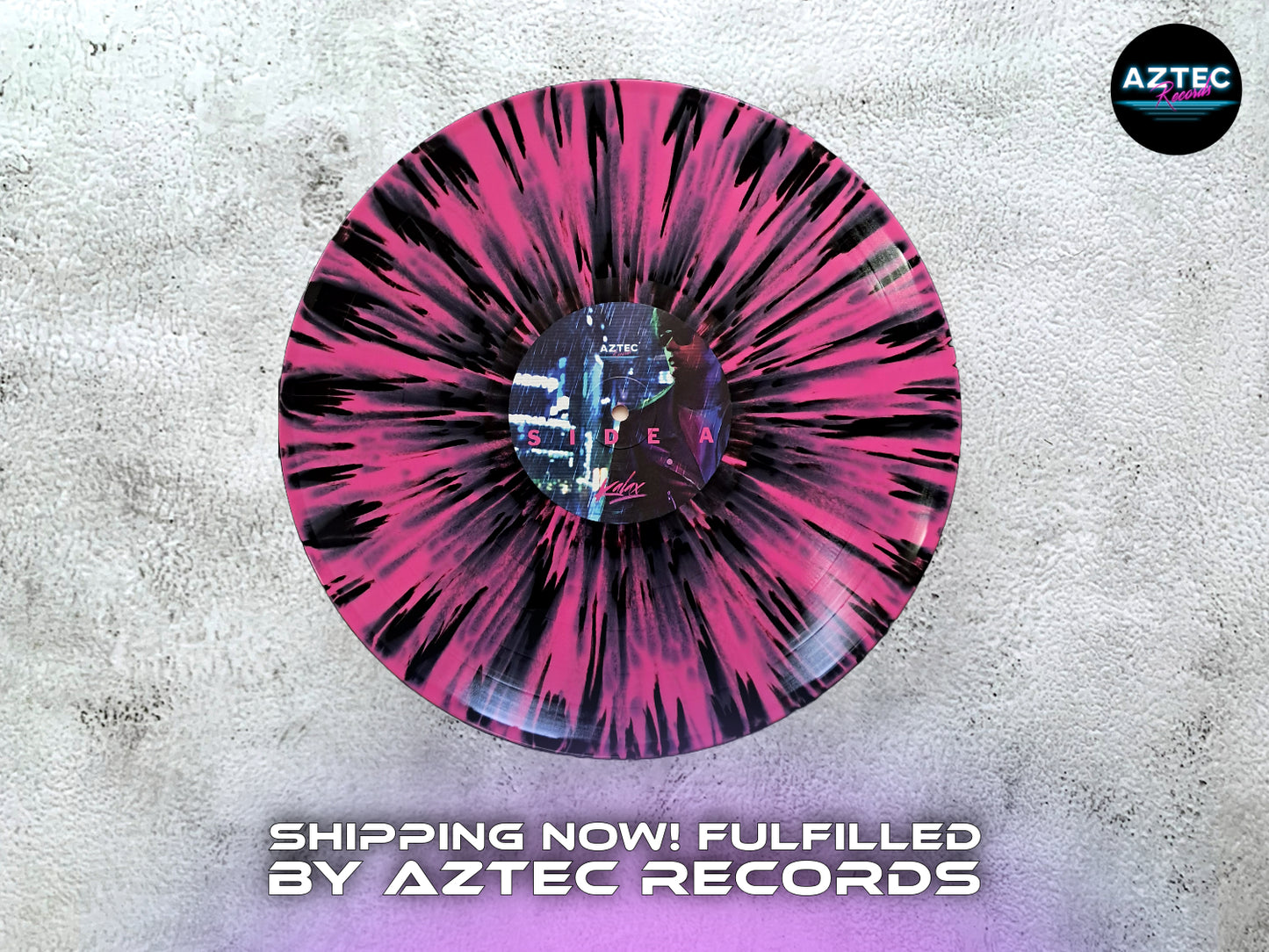 KALAX - Kalax - 12" Heavy Duty HOT PINK SPLATTER EFFECT VINYL