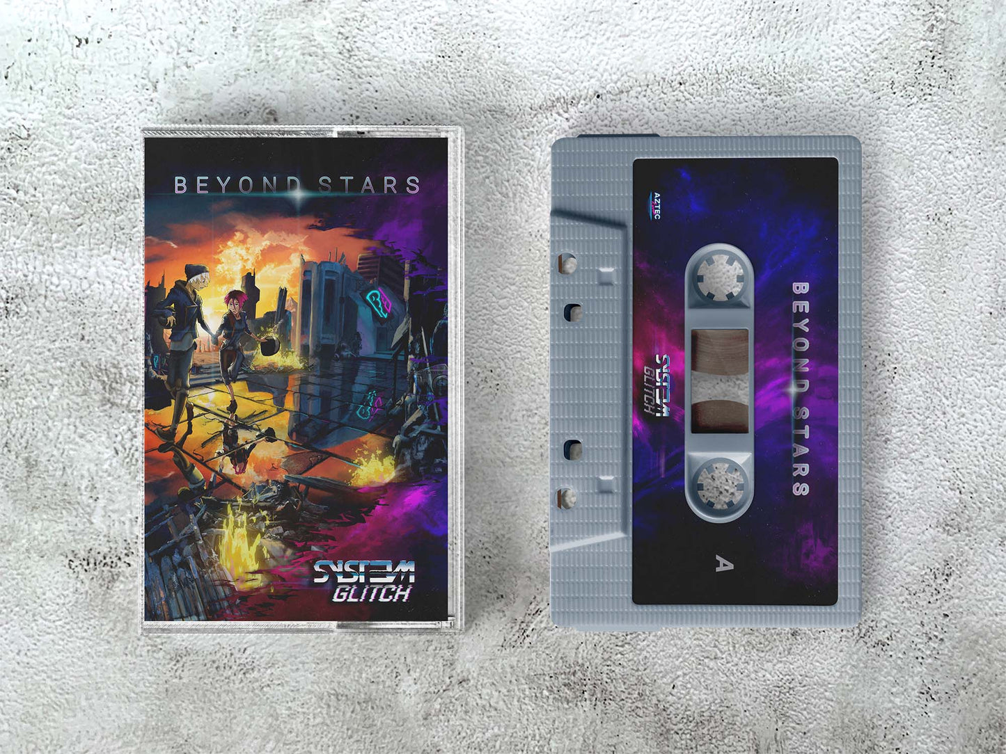 SYST3M GLITCH - Beyond Stars - VINTAGE SILVER Cassette