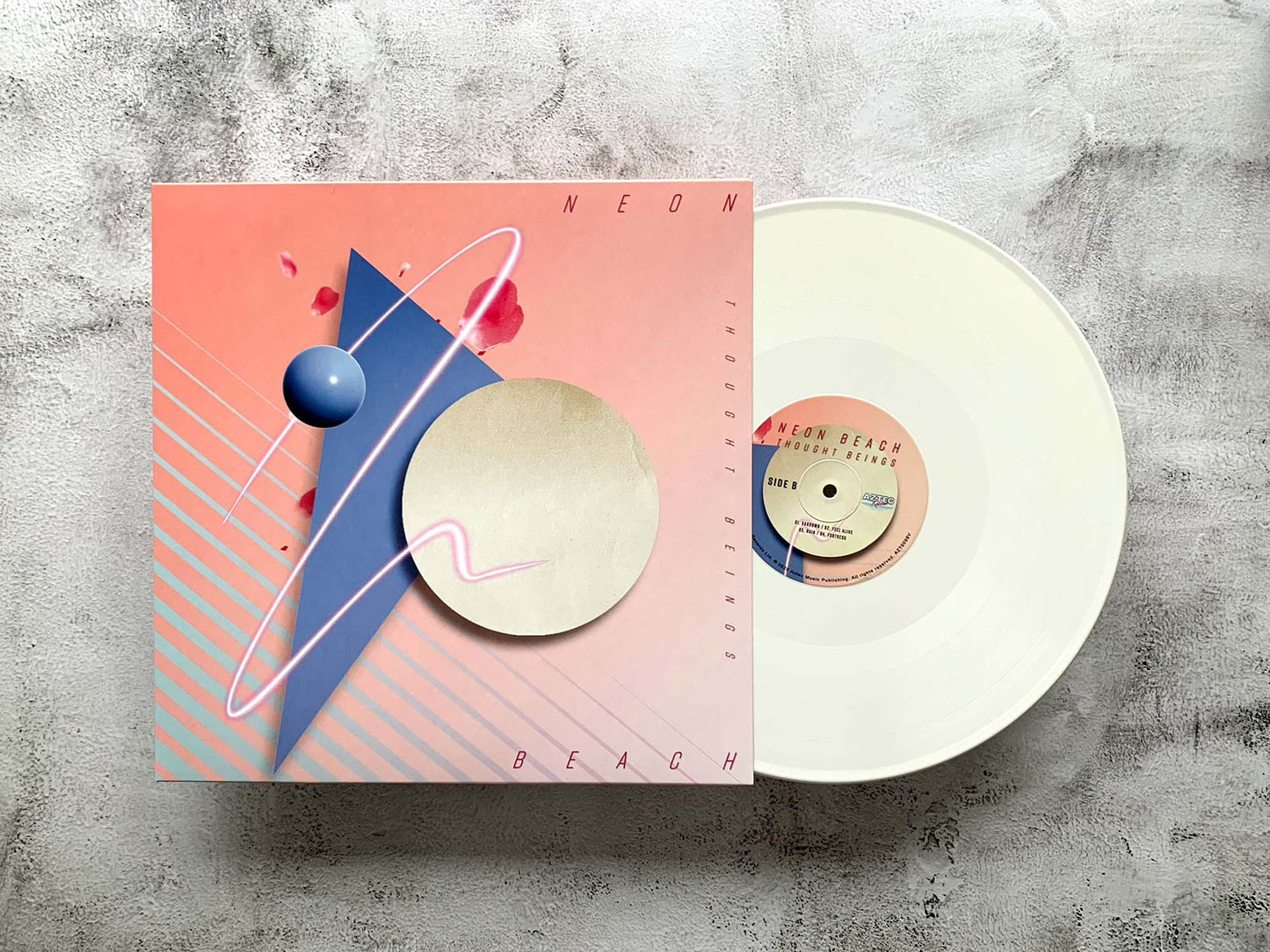 THOUGHT BEINGS - Neon Beach 12" - Heavy Duty WHITE VINYL